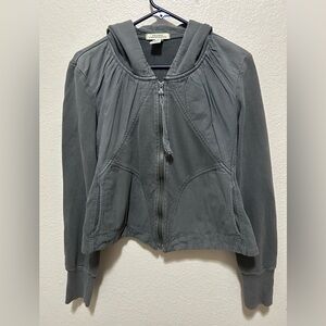 Prairie Underground Charcoal Hooded Zip Up Jacket Size Large Minimalist